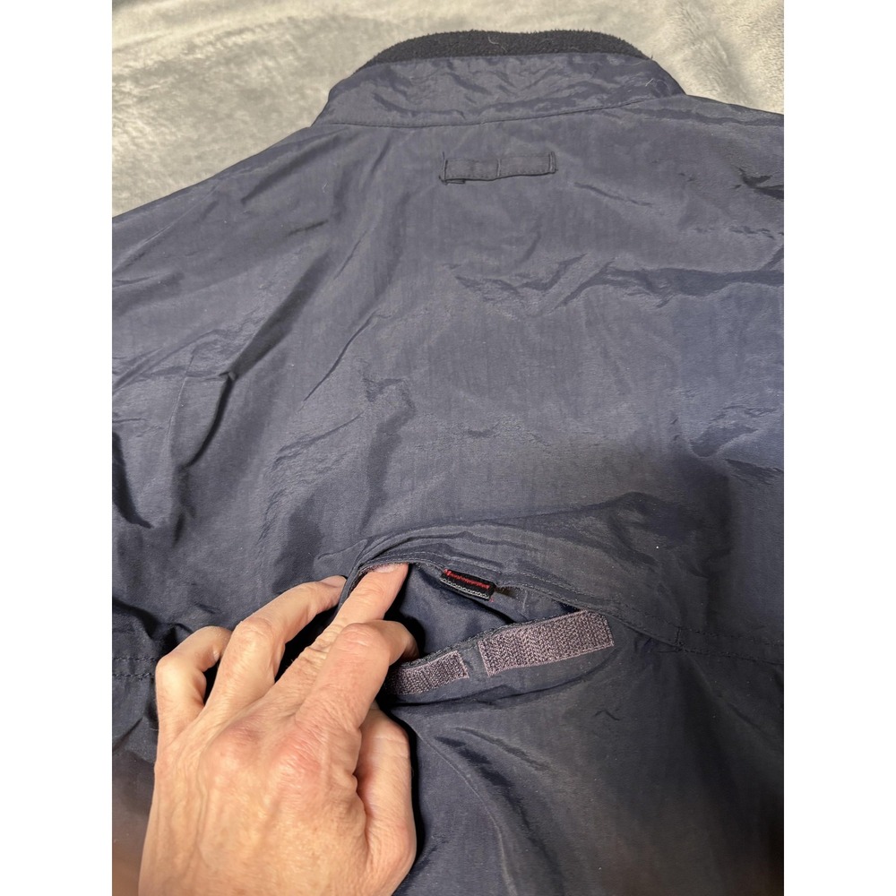 Abercrombie‎ Jacket Mens XL Blue Reversible Fleece Nylon Pullover Anorak 1/4 Zip - Picture 16 of 16
